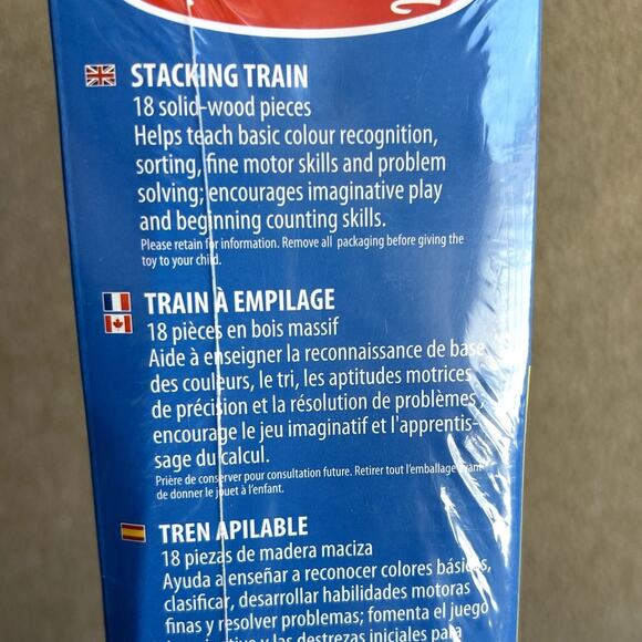 Melissa & Doug Stacking Train Classic Wooden New 18 Pieces - Picture 7 of 8